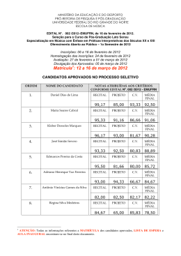 Candidatos-Aprovados.. - Escola de M&uacute;sica