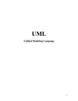 UML Unified Modeling Language