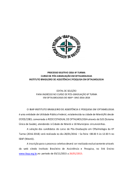 Edital de Sele&ccedil;&atilde;o