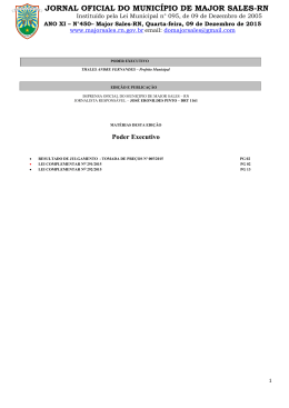 jornal oficial do munic&iacute;pio de major sales-rn