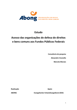 Acesso das organiza&ccedil;&otilde;es de defesa de direitos e bens