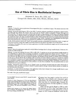 Use of Fibrin Glue in Maxillofacial Surgery