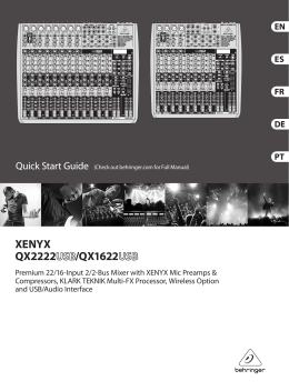 XENYX QX2222USB/QX1622USB Controls