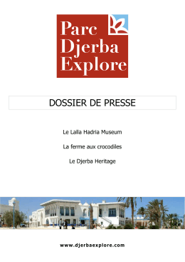 DOSSIER DE PRESSE - Parc Djerba Explore