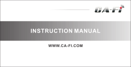 INSTRUCTION MANUAL - Ca-Fi