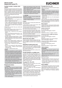 Betriebsanleitung Sicherheitsschalter TP