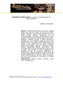 SERVIDOR E TRABALHADOR: um executor, mas tamb&eacute;m alvo de
