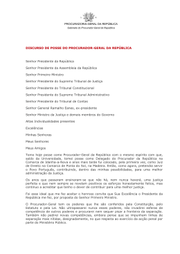 Tomada de posse do Procurador-Geral da República