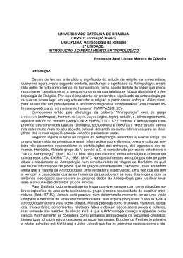 Introdu&ccedil;&atilde;o ao Pensamento Antropol&oacute;gico