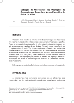 Detec&ccedil;&atilde;o de Micotoxinas nas Opera&ccedil;&otilde;es de Separa&ccedil;&atilde;o