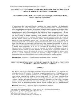 efeito do beneficiamento nas propriedades f&iacute;sicas e mec&acirc;nicas dos