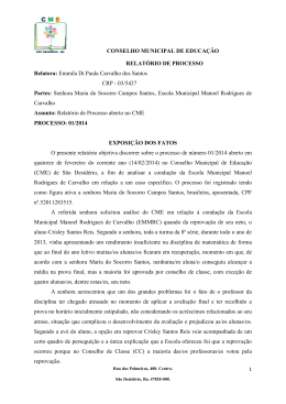 Relatório Processo 01/2014 - Prefeitura Municipal de São Desidério