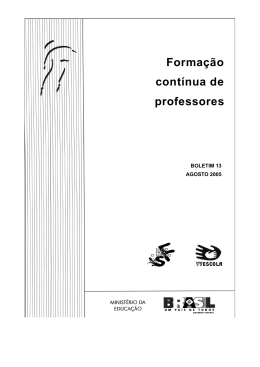 Forma&ccedil;&atilde;o cont&iacute;nua de professores