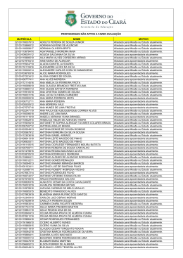 PROFISSIONAIS N&Atilde;O APTOS A FAZER AVALIA&Ccedil;&Atilde;O MATR&Iacute;CULA