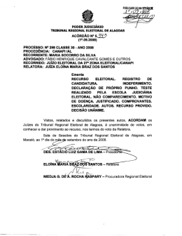 Ac&Oacute;RD&Atilde;o N&deg; 5.31? - Tribunal Regional Eleitoral de Alagoas