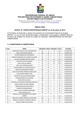 resultado Unimulher2 - Universidade Federal do Amap&aacute;