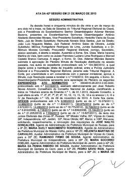 ATA DA 42al SESSÃO EM 21 DE MARÇO DE 2013 SESSÃO