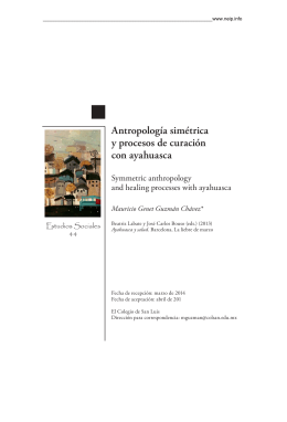 Antropología simétrica y procesos de curación con ayahuasca