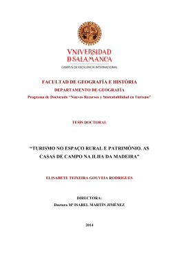 facultad de geograf&iacute;a e hist&oacute;ria &ldquo;turismo no espa&ccedil;o rural e
