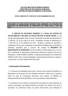 Processo de Habilita&ccedil;&atilde;o para Mec&acirc;nico de Manuten&ccedil;&atilde;o de