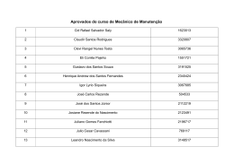 Aprovados do curso de Mec&acirc;nico de Manuten&ccedil;&atilde;o
