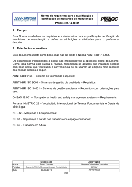 PNQC-NR-P4.10-01 Norma de requisitos para