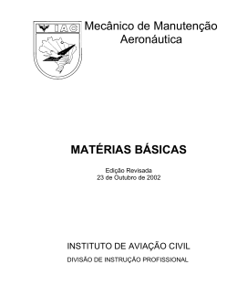 Mecânico de Manutenção Aeronáutica MATÉRIAS BÁSICAS