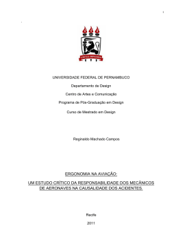 ergonomia na avia&ccedil;&atilde;o - Universidade Federal de Pernambuco
