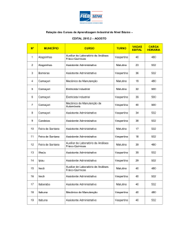 consulte tabela de cursos