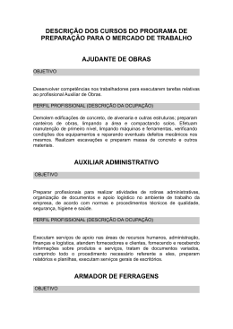descri&ccedil;&atilde;o dos cursos do programa de