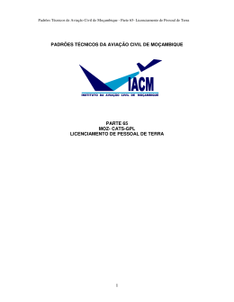 1 padrões técnicos da aviação civil de moçambique parte 65