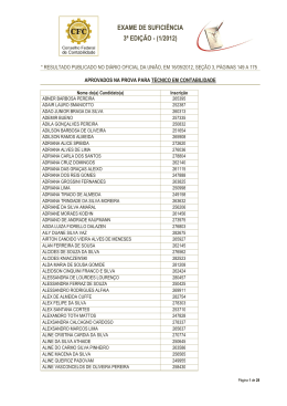 EXAME DE SUFICIÊNCIA 3ª EDIÇÃO - (1/2012)