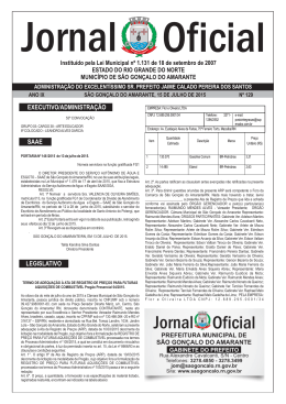JOM 129 - 15/07/2015 - Prefeitura de S&atilde;o Gon&ccedil;alo do Amarante