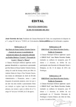 EDITAL - C&acirc;mara Municipal do Crato