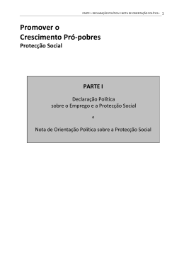 Promover o Crescimento Pr&oacute;-pobres