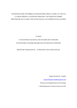 (consumo prec&aacute;rio) e entre as &ldquo;novas classes m&eacute;dias&rdquo;