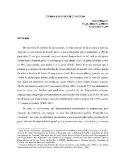 Introdu&ccedil;&atilde;o O Brasil tem 25 milh&otilde;es de adolescentes, ou