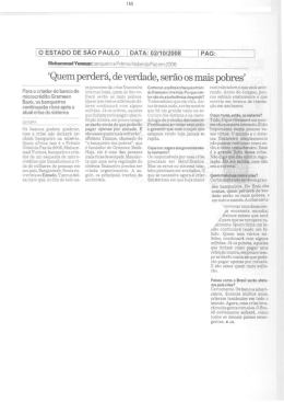 “Quem perderá, de verdade, serão os mais pobres`