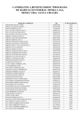 candidatos a beneficiários “programa de habitação federal minha