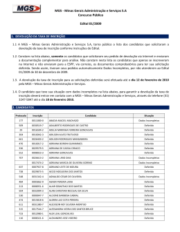 Devolu&ccedil;&atilde;o da Taxa de Inscri&ccedil;&atilde;o