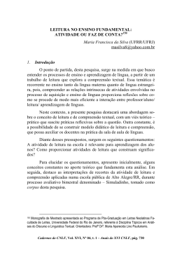 65. leitura no ensino fundamental: atividade ou faz de conta?
