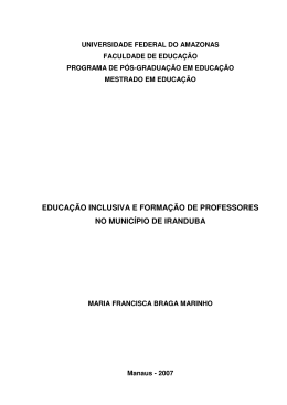 educa&ccedil;&atilde;o inclusiva e forma&ccedil;&atilde;o de professores no - TEDE