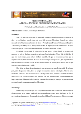 EDUCA&Ccedil;&Atilde;O ALIMENTAR DA CRIAN&Ccedil;A