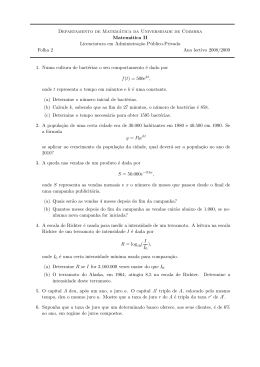 Folha 2 - Departamento de Matemática