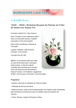13h00 – 19h00 | Workshop Bouquet de Peónias em Folha