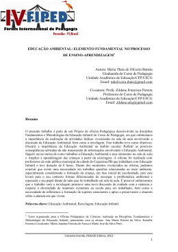 EDUCA&Ccedil;&Atilde;O AMBIENTAL - Revista Realize &bull; Home