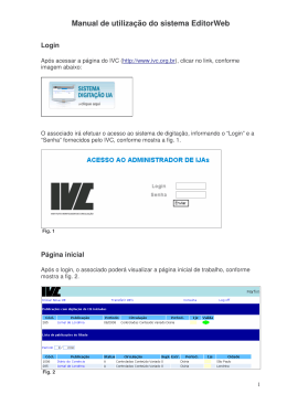 Manual de utilização do sistema EditorWeb