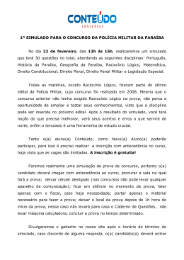 1&ordm; SIMULADO PARA O CONCURSO DA POL&Iacute;CIA MILITAR DA