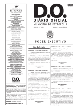 S&aacute;bado, 19 de maio de 2012 - Prefeitura Municipal de Petr&oacute;polis