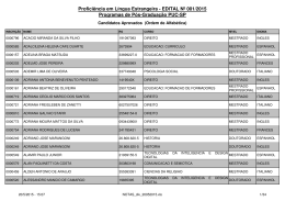 Veja os Aprovados - PUC-SP